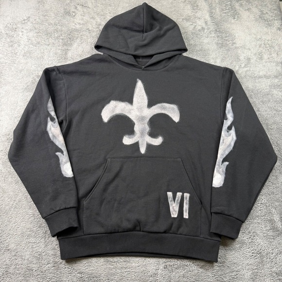 Lil Wayne Other - Black Lil Wayne Graphic Fleur-de-Lis Pullover Hoodie VI